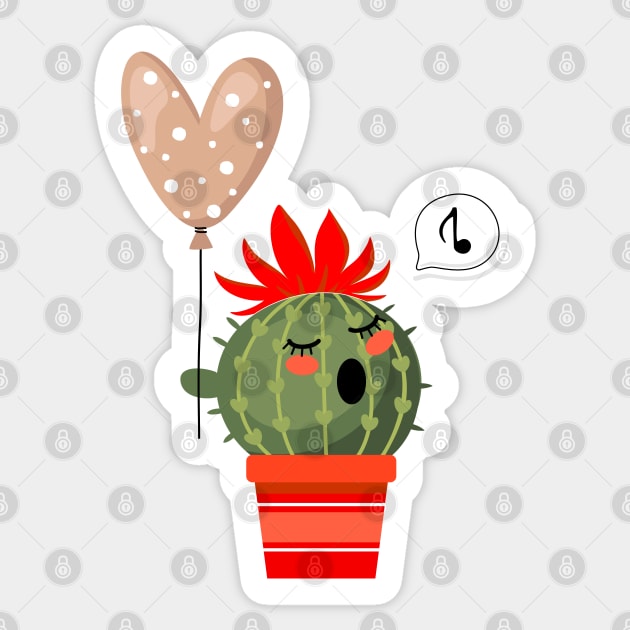 Small Cactus Lover - Love Cactus Sticker by gronly